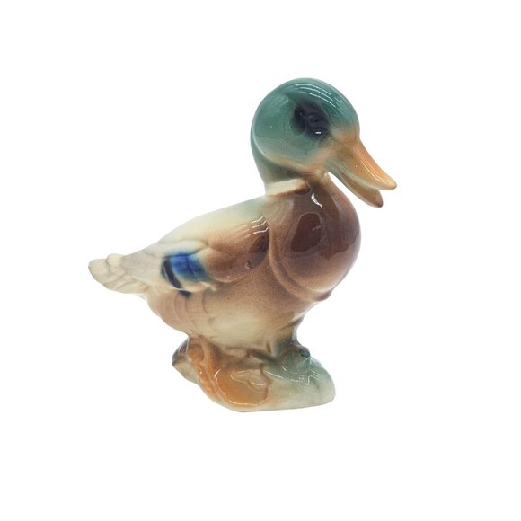 Vintage Royal Windsor Copley Mallard Duck Figurine - 1950s Ceramic Décor 6" - Picture 1 of 10